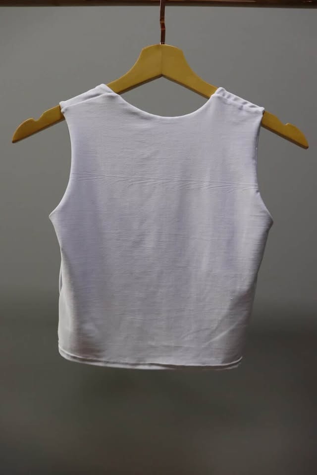 Cropped Suplex Donna Branco - frente - Madame La Donna