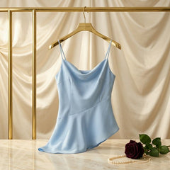 Blusa Assimétrica Donna — Azul Alfaiataria
